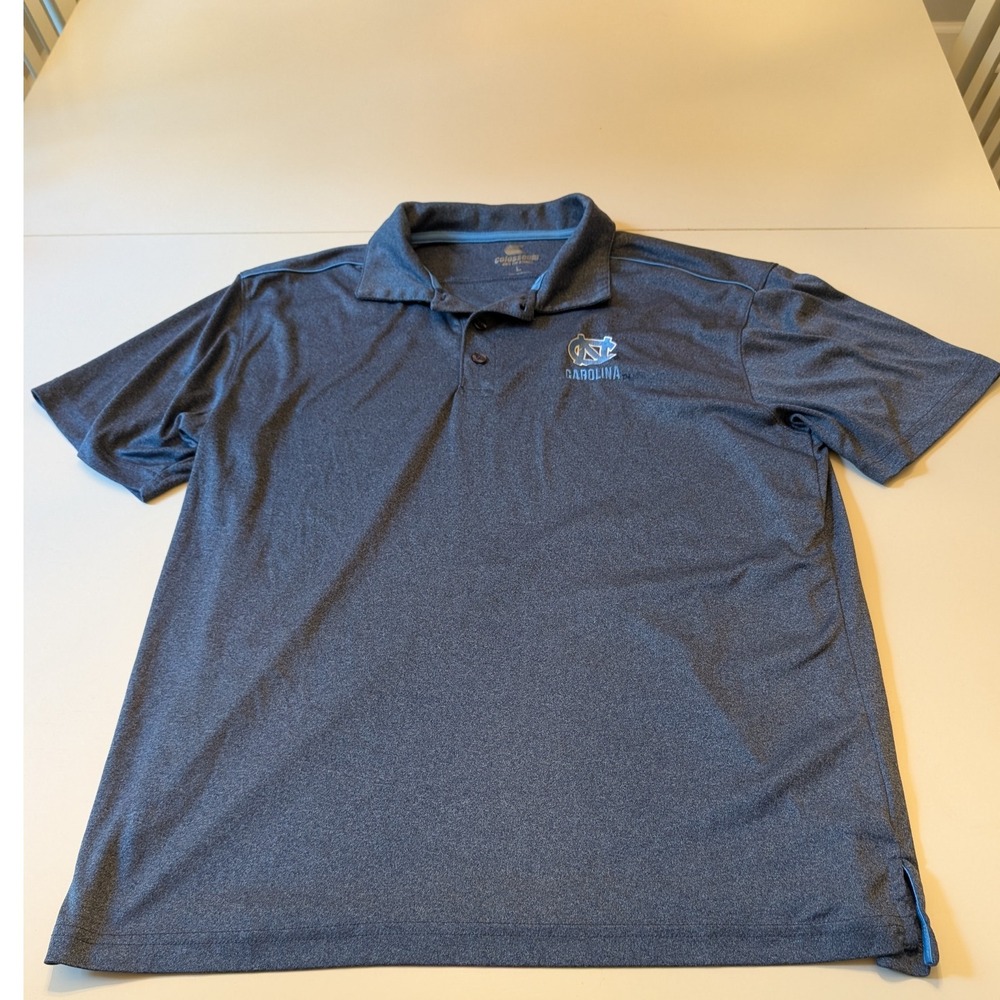 Colosseum North Carolina‎ Tar Heels Polo Shirt Mens L Performance Athletic Golf